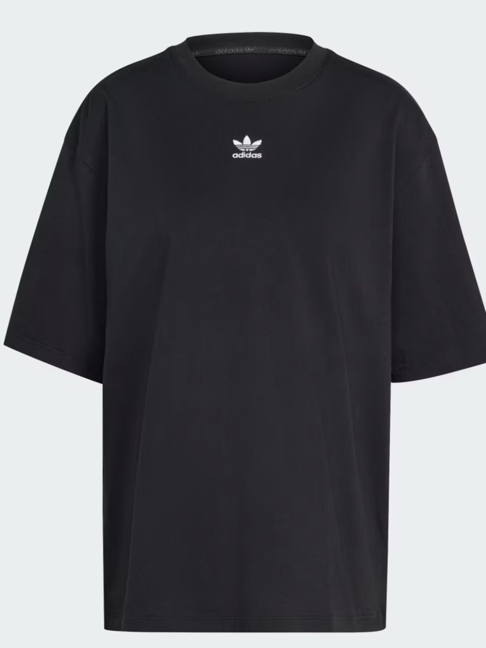 adidas Black Oversized Trefoil Crew Neck T-Shirt